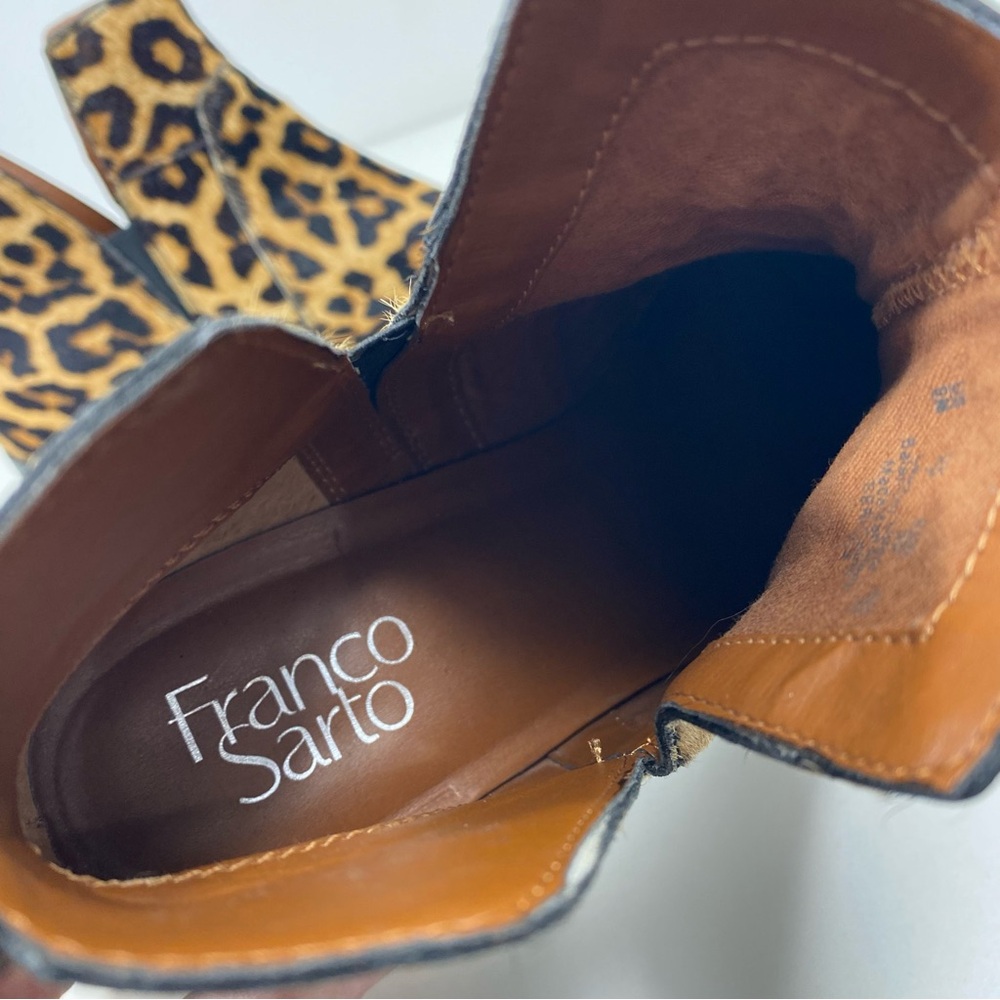Franco Sarto Bernie 2 Leopard Animal Print Calf
Hair Leather Ankle Boots 9 - Picture 7 of 11